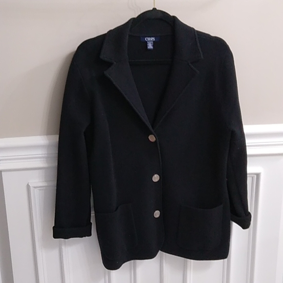 Chaps Jackets & Blazers - Chaps sweater jacket - Jet black color